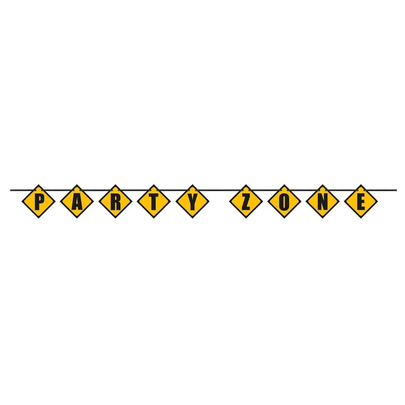 Big Dig Construction Birthday Paper Banner, 108 Inches, 1 Count