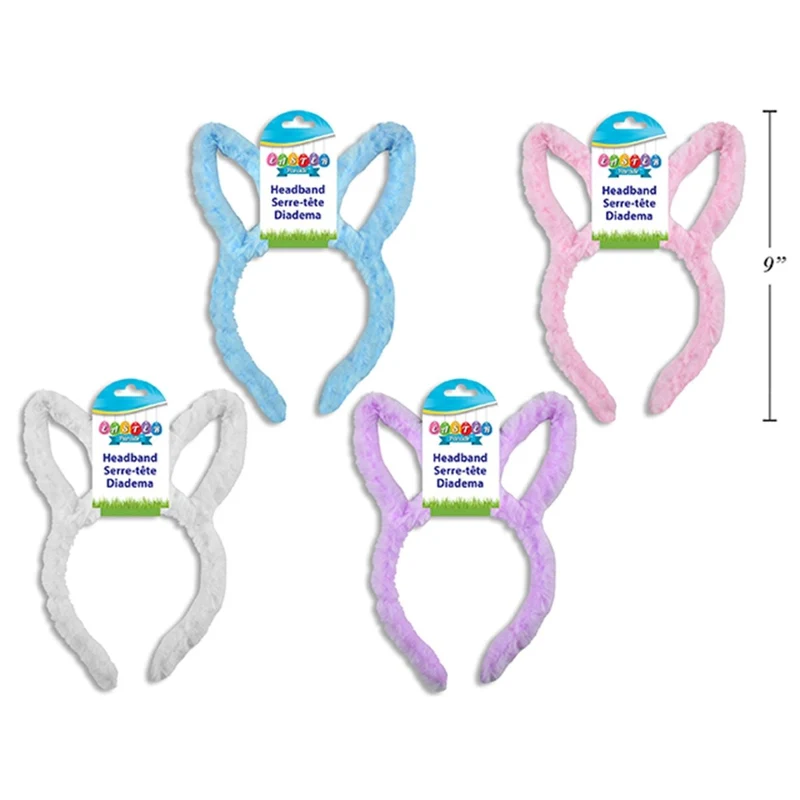 Easter Plush Bunny Ears Headband, Assortment, 1 Count