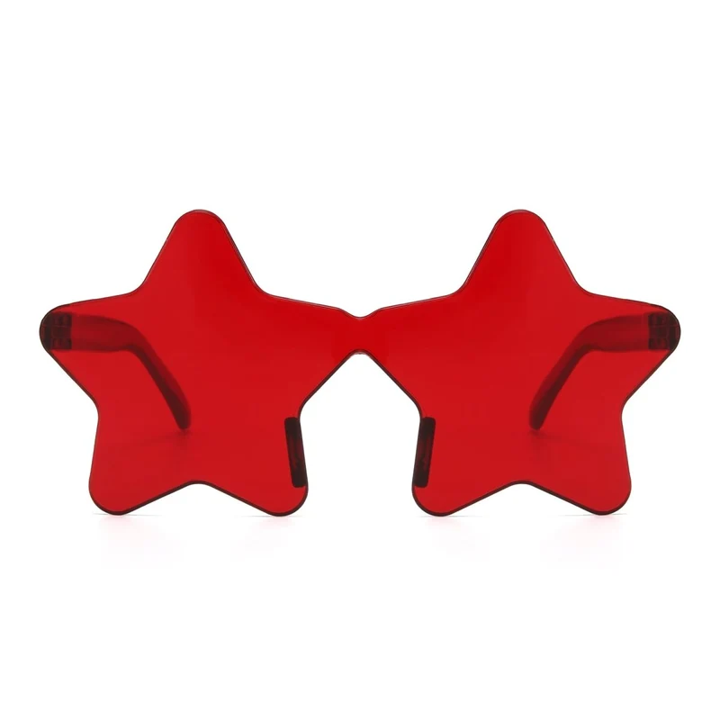 Red Star Shaped Sunglasses for Adults