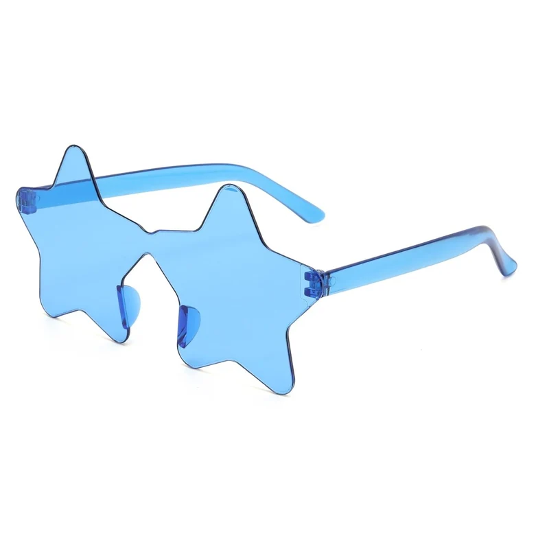 Blue Star Shaped Sunglasses for Adults