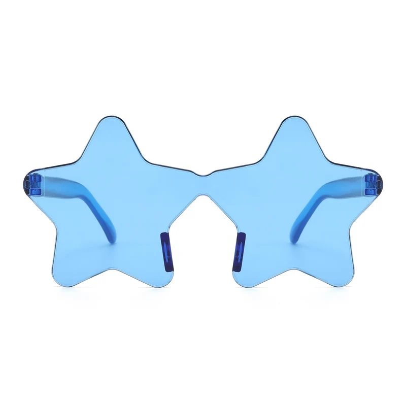 Blue Star Shaped Sunglasses for Adults