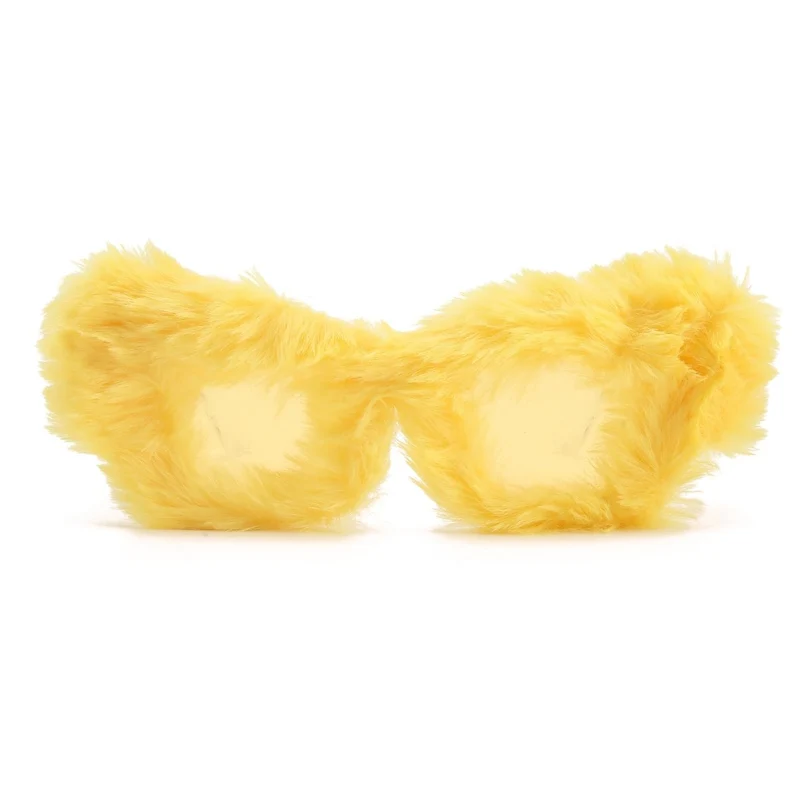 Yellow Fur Sunglasses for Adults