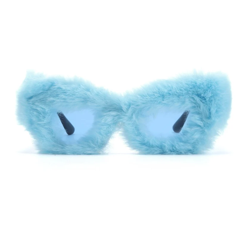 Blue Fur Sunglasses for Adults