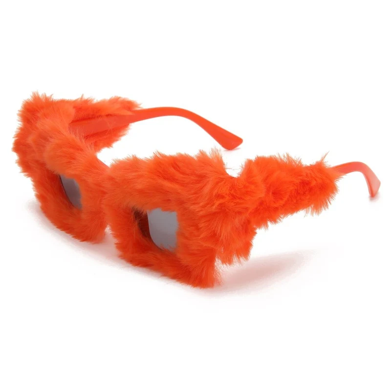 Orange Fur Sunglasses for Adults