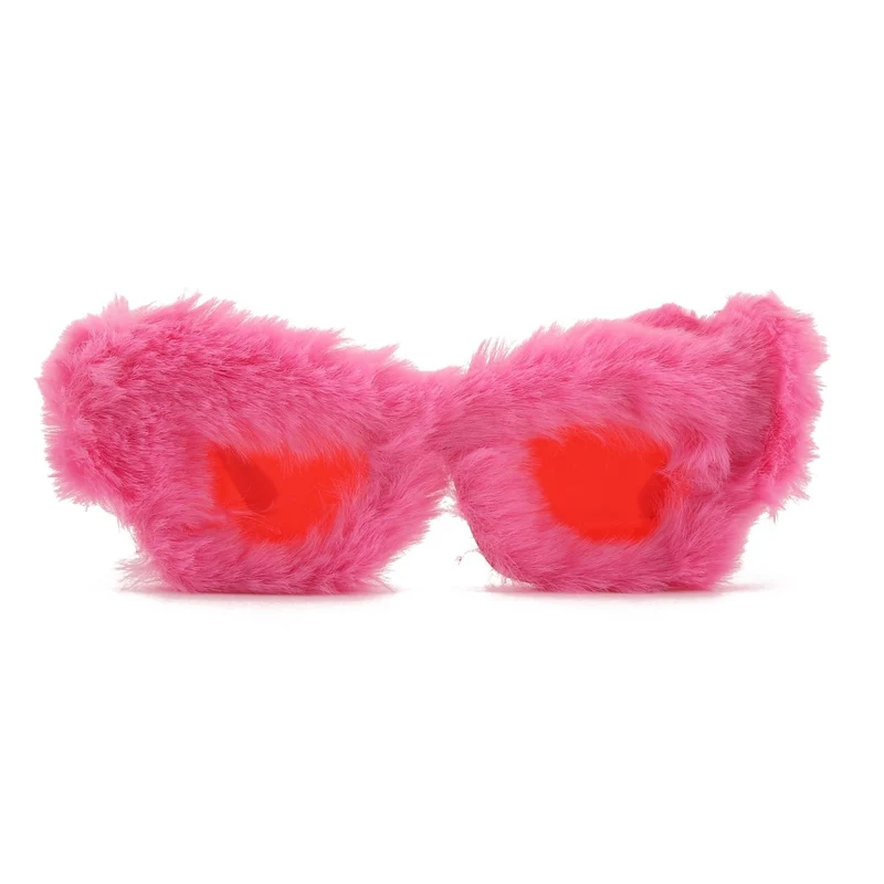 Pink Fur Sunglasses for Adults