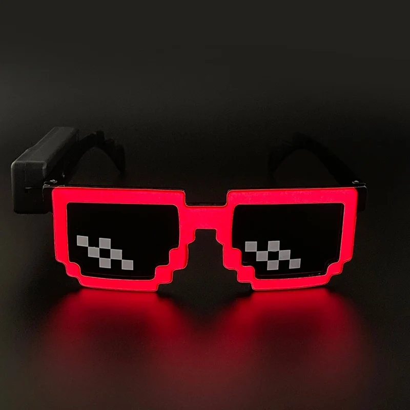 Red LED Neon Sunglasses for Adults
