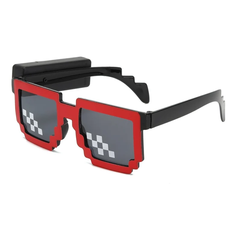 Red LED Neon Sunglasses for Adults