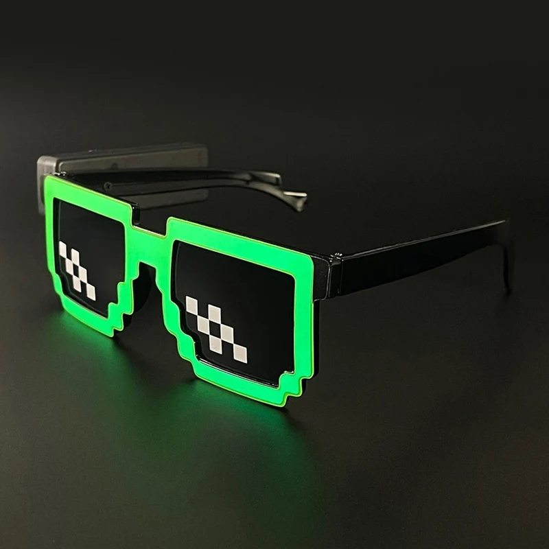 Green LED Neon Sunglasses for Adults