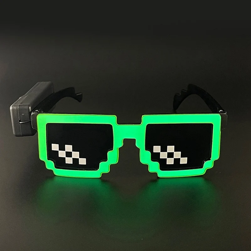 Green LED Neon Sunglasses for Adults