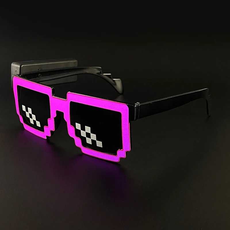 Pink LED Neon Sunglasses for Adults