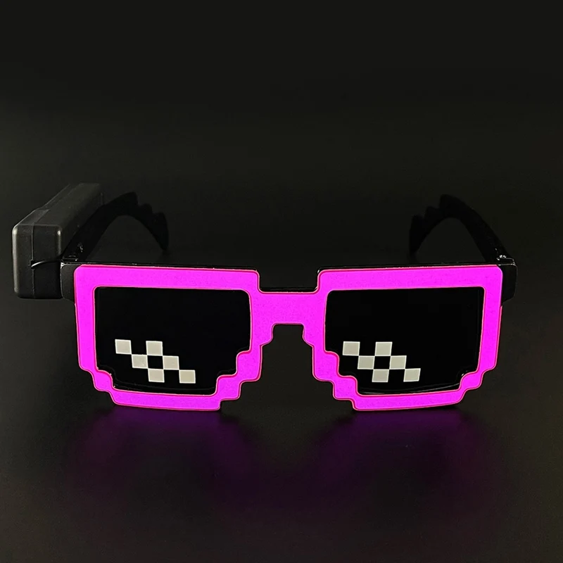 Pink LED Neon Sunglasses for Adults