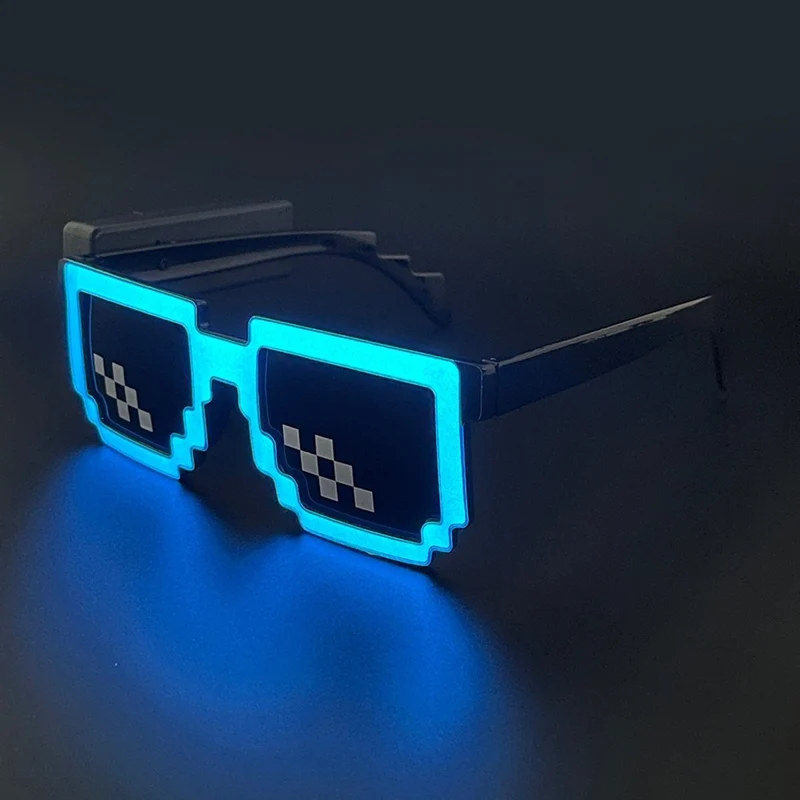Blue LED Neon Sunglasses for Adults