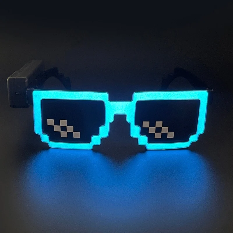 Blue LED Neon Sunglasses for Adults