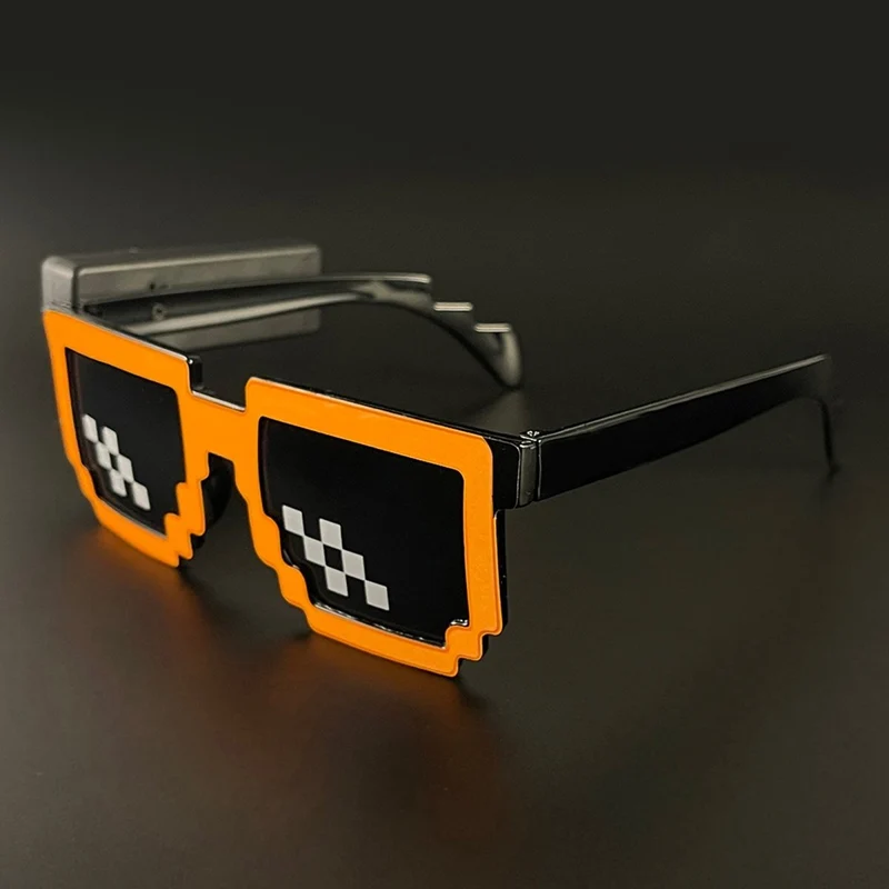 Orange LED Neon Sunglasses for Adults