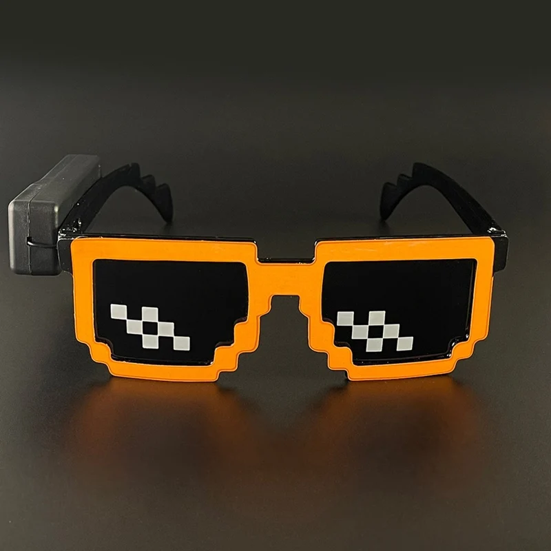Orange LED Neon Sunglasses for Adults