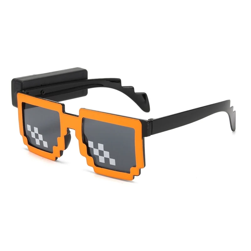 Orange LED Neon Sunglasses for Adults