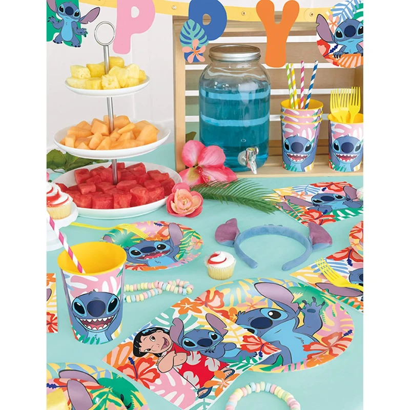 Stitch Rectangular Plastic Table Cover, Disney, 54 x 84 Inches, 1 Count