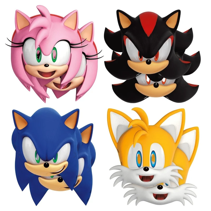 Sonic the Hedgehog Paper Masks, 8 Count