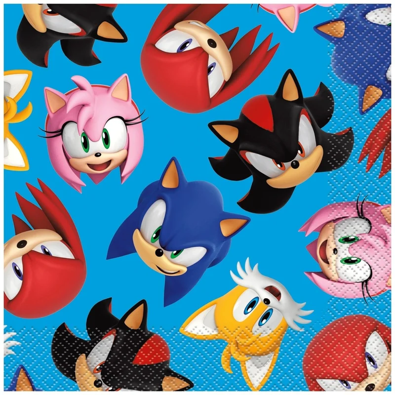 Sonic the Hedgehog Large Lunch Napkins, 16 Count
