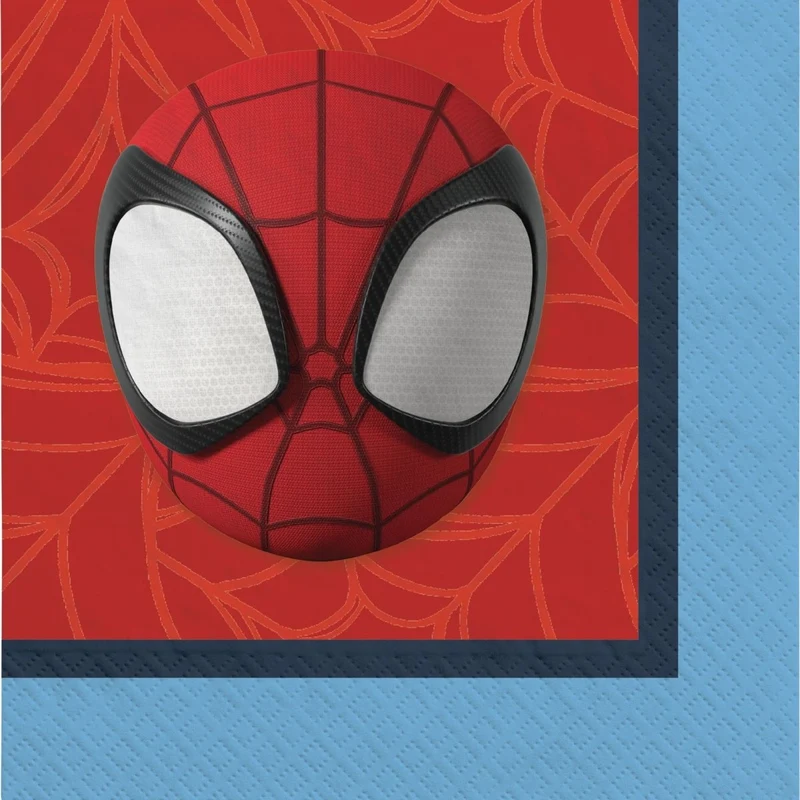 Marvel Spidey and His Amazing Friends Birthday Small Beverage Napkins, 16 Count
