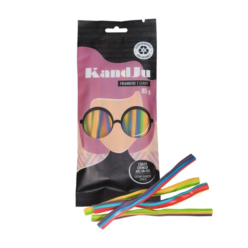 KandJu Creamy Rainbow Cables Bag, 85g, 1 Count