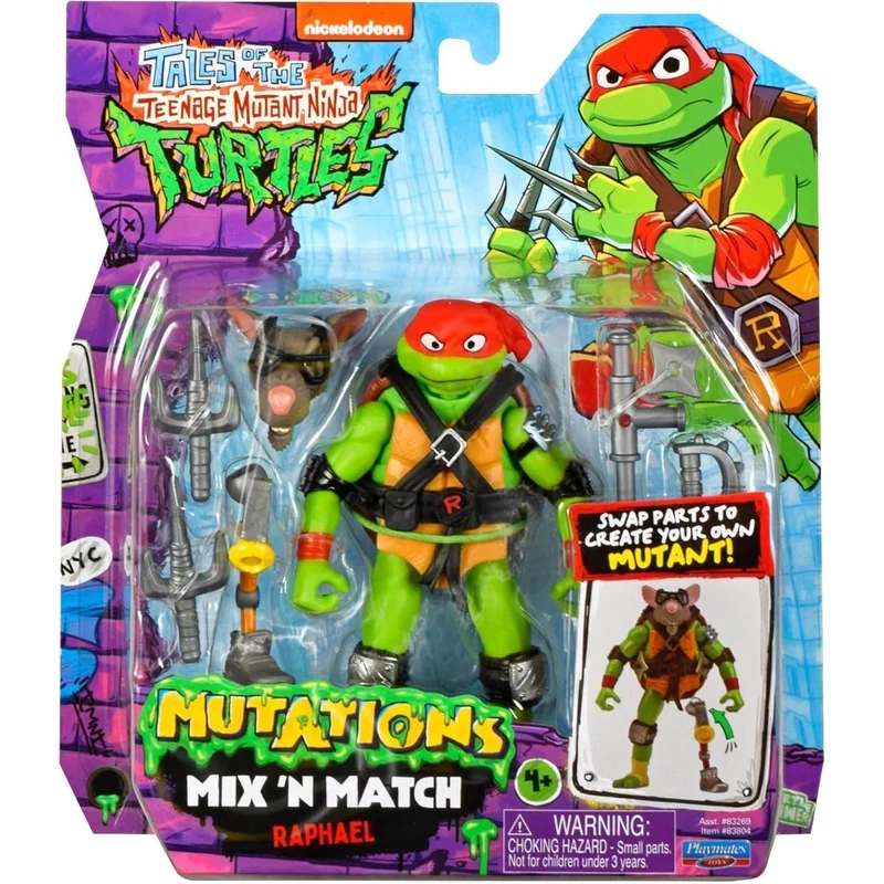 Mix 'N Match Raphael Action Figure, Teenage Mutant Ninja Turtles, 1 Count