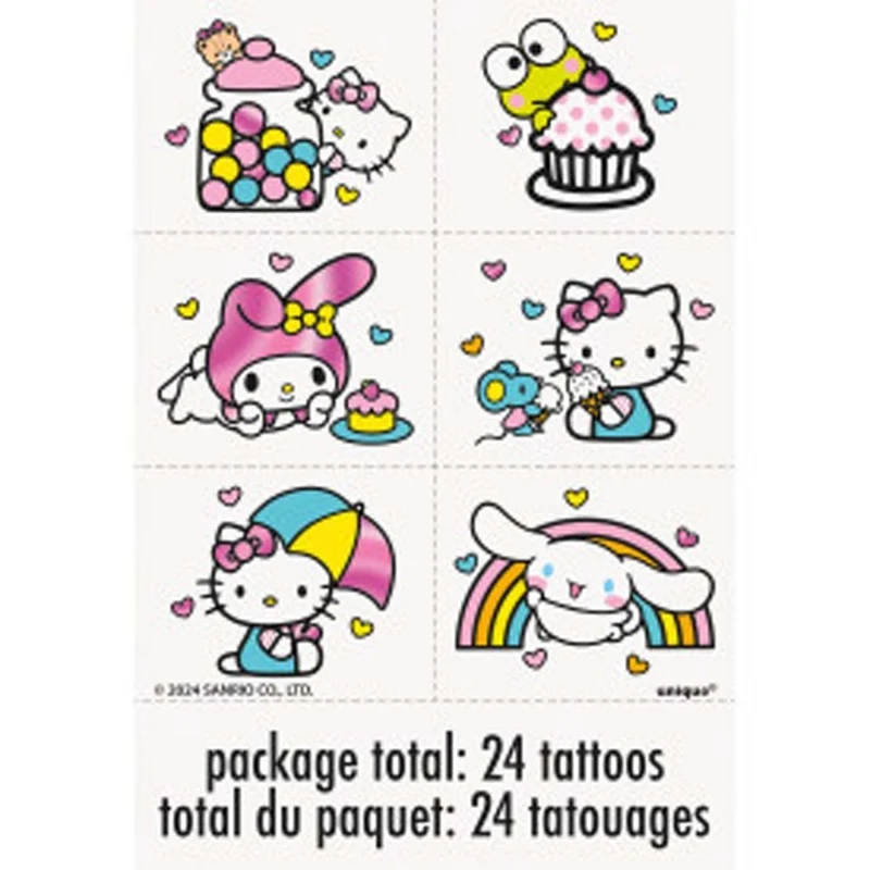 Hello Kitty and Friends Temporary Tattoo Sheets, 4 Count
