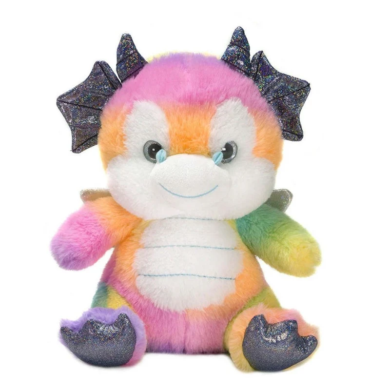 Pastel Rainbow Dragon Plush, 10 Inches, 1 Count