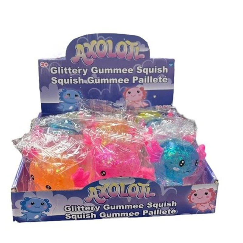 Glittery Axolotl Gummee Squish, Assortment, 1 Count