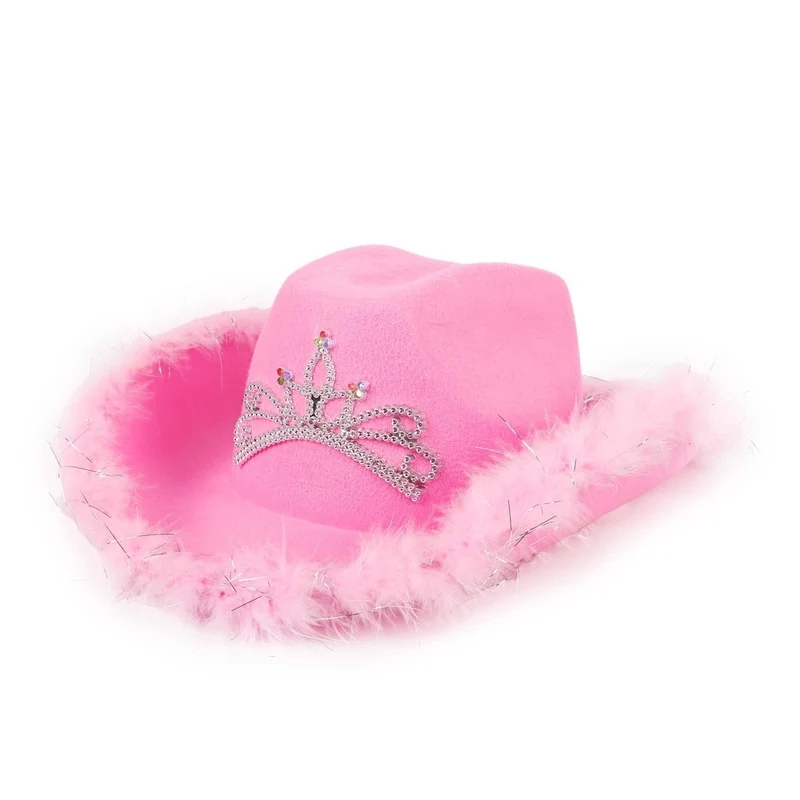 Pink Princess Cowgirl Hat for Adults