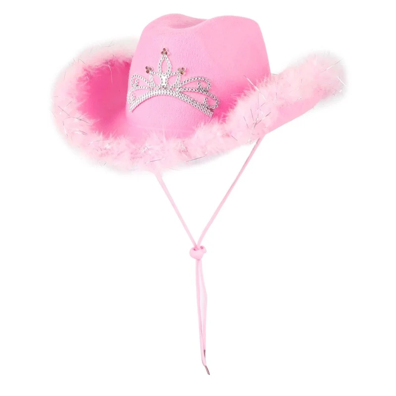 Pink Princess Cowgirl Hat for Adults