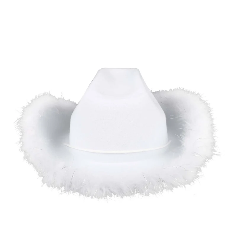 White Princess Cowgirl Hat for Adults