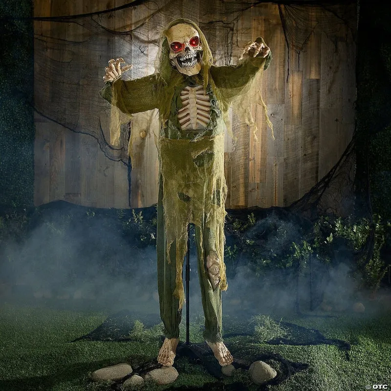 Animated Standing Green Skeleton Reaper, 64 Inches, 1 Count
