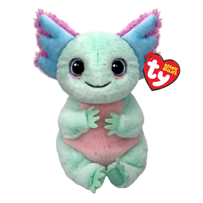 TY Beanie Bellies Axolotl Plush, Alex, 1 Count