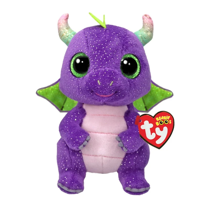 TY Beanie Boos Dragon Plush, Daphne, 6 Inches, 1 Count