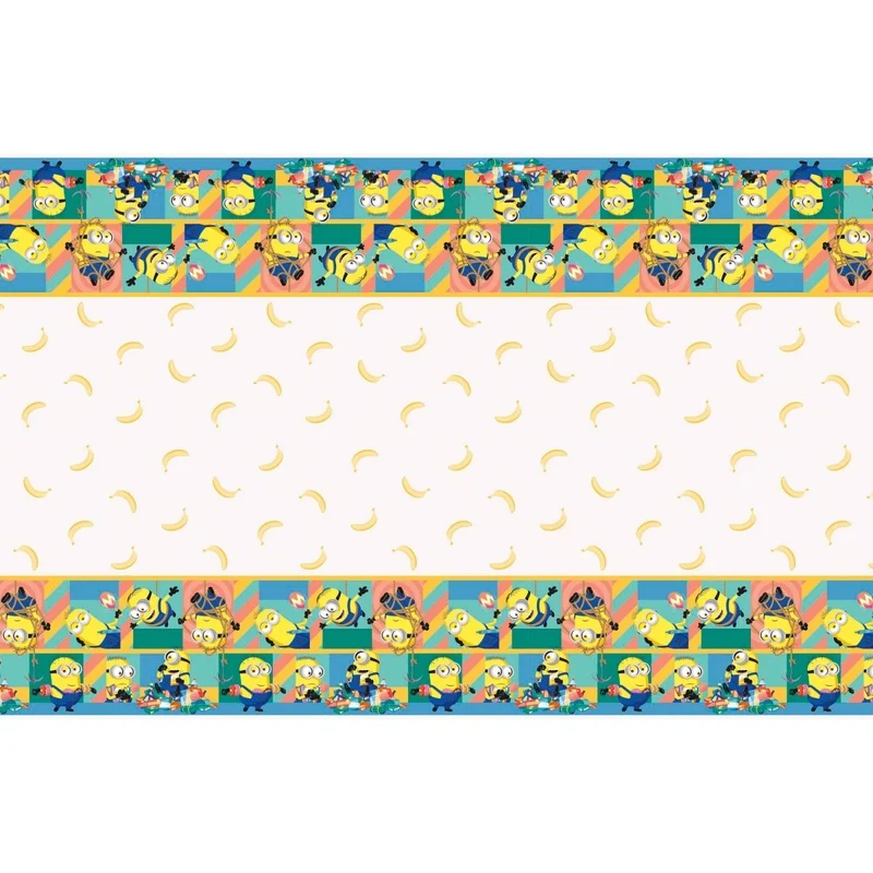 Despicable Me 4 Birthday Rectangular Plastic Table Cover, 54 x 84 Inches, 1 Count