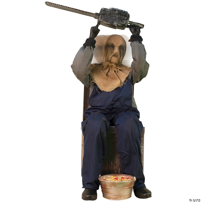 Animated Seated Chainsaw Greeter, 45 Inches, 1 Count