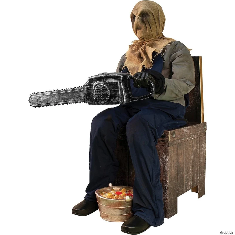 Animated Seated Chainsaw Greeter, 45 Inches, 1 Count