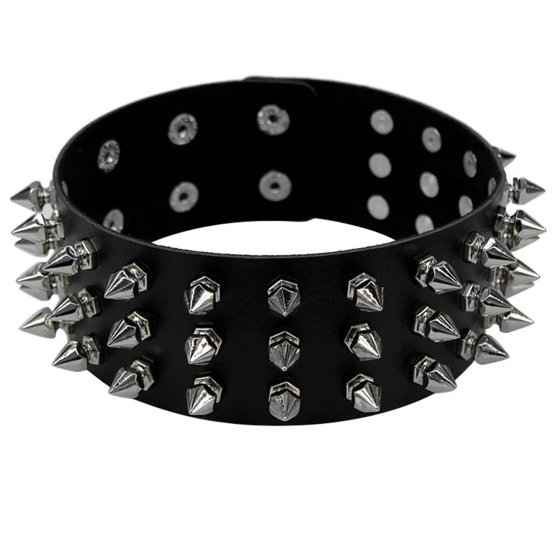 Leatherlike Punk Choker for Adults
