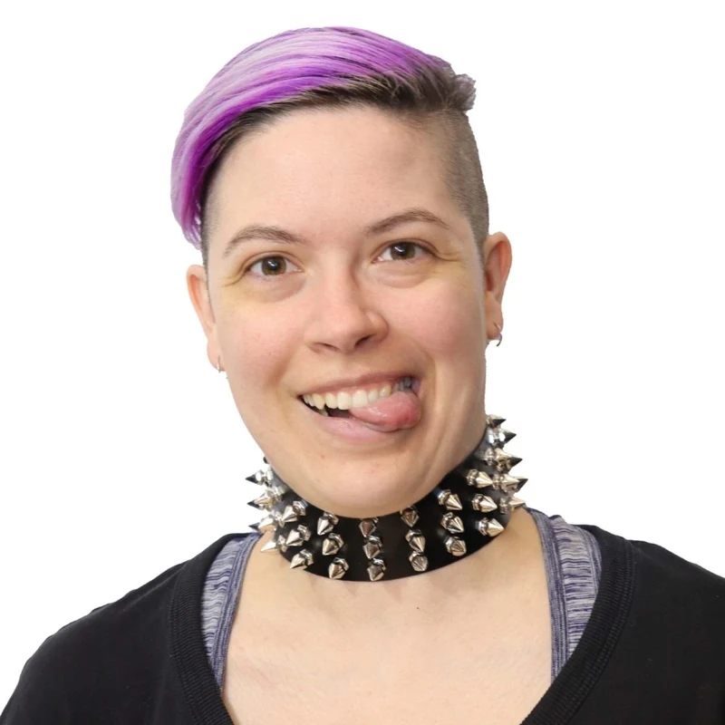 Leatherlike Punk Choker for Adults