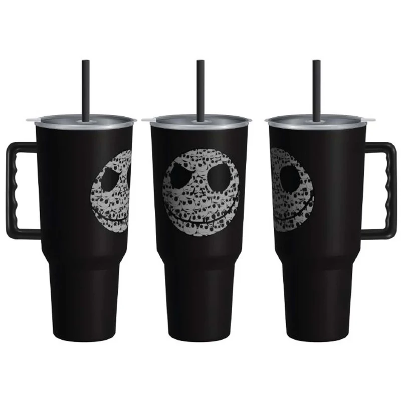 Jack Skellington Stainless Steel Tumbler with Straw, Nightmare Before Christmas, 40 Oz, 1 Count