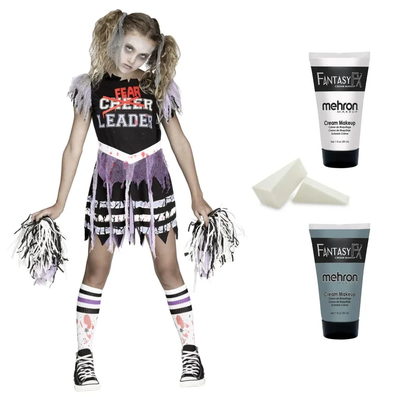 Zombie Cheerleader Costume Kit for Kids