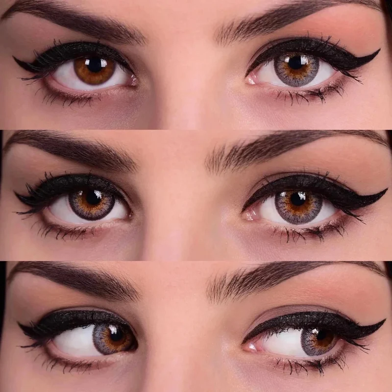 PRIMAL® Sunrise Ash - Grey Coloured Contact Lenses, 3 Month Usage