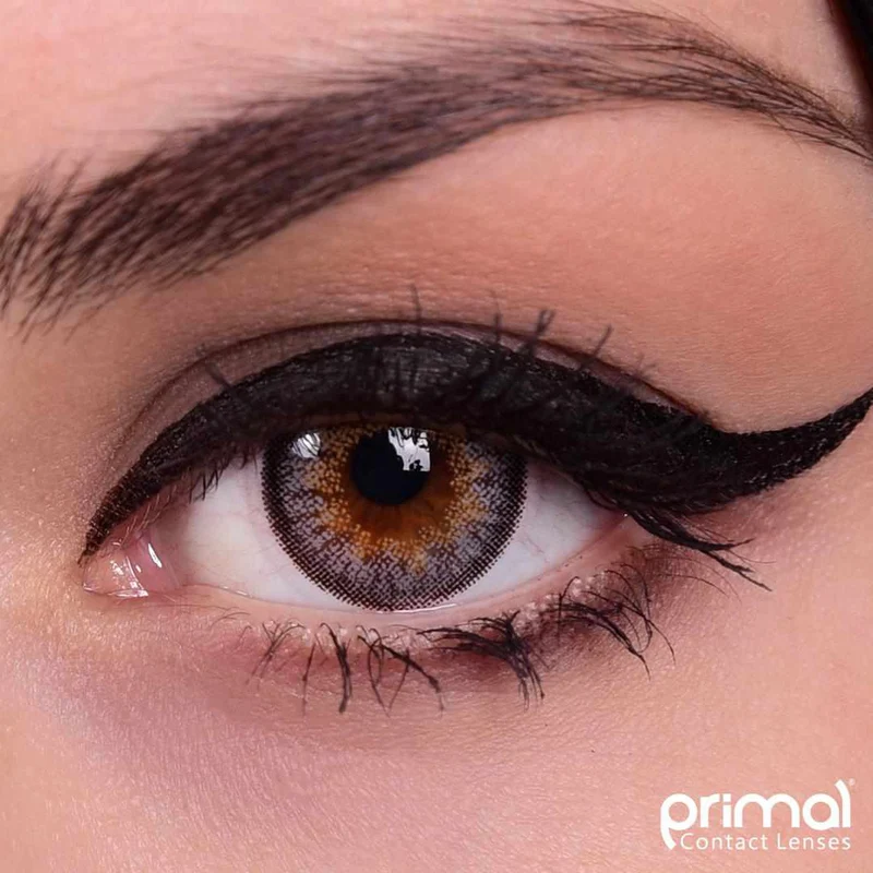 PRIMAL® Sunrise Ash - Grey Coloured Contact Lenses, 3 Month Usage