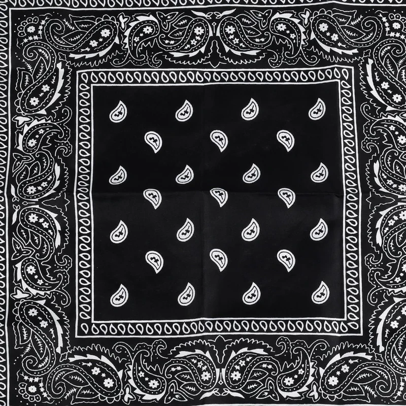 Glam Fringe Black Bandana, 1 Count