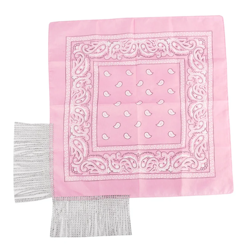 Glam Fringe Pink Bandana, 1 Count