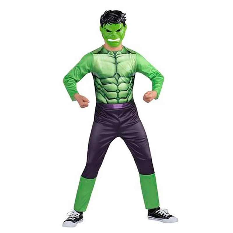The Hulk Value Costume for Kids, Marvel, Jumpsuit and Mask