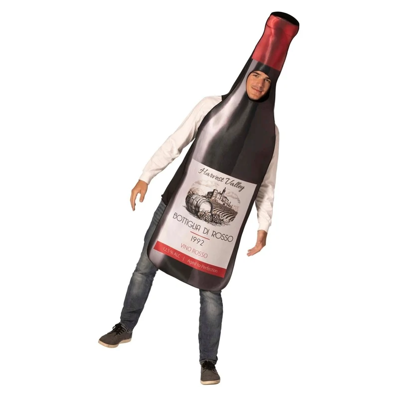 Red Wine Bottle Costume for Adults