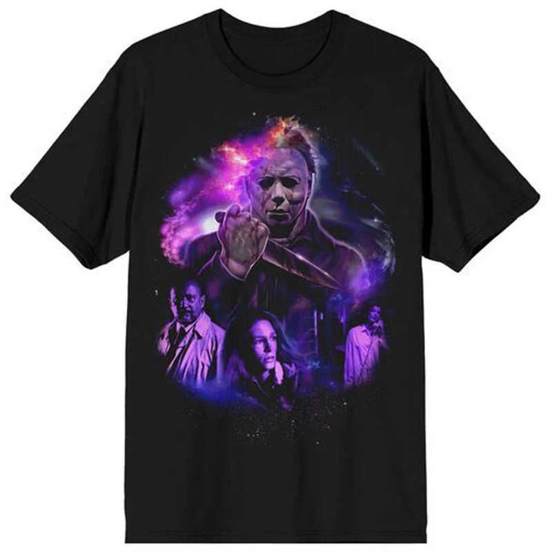 Halloween Purple Universe T-Shirt for Adults, Michael Myers