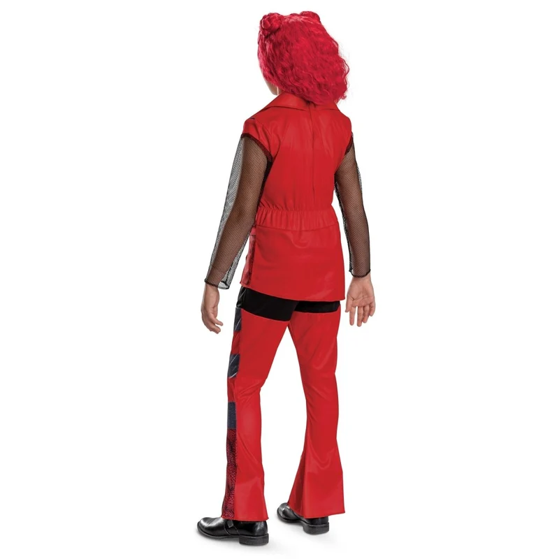 Red Costume for Kids, Descendants, Red Jumpsuit with Attached Vest